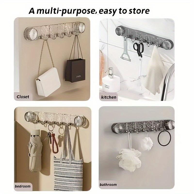 Easy-Install Water Ripple Transparent Suction Cup Hooks - No Drilling Required, Perfect for Bathroom, Kitchen & Bedroom