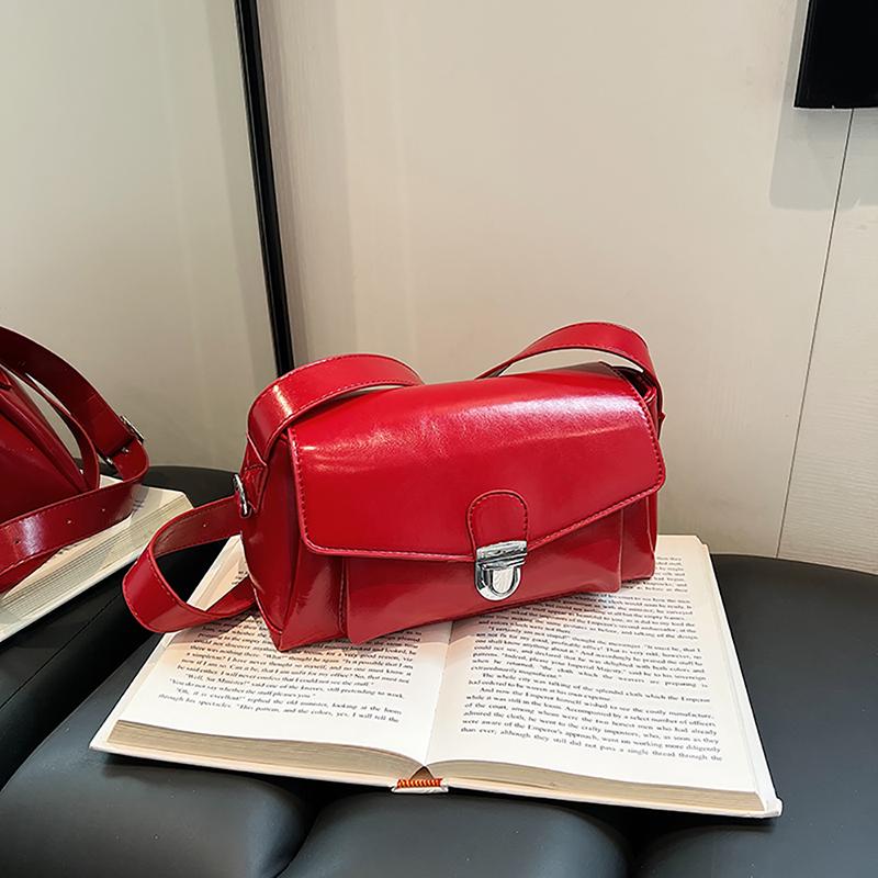 Vintage Oil Wax Leather Simple Small Square Bag Fashion Commuter All-matched Crossbody Bag Ladies  New Shoulder Bag