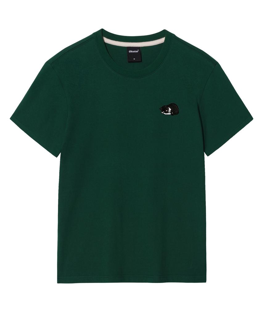 OKSTAR Sleepy Kamnyang Embroidered Short Sleeve T-Shirt (D Type)