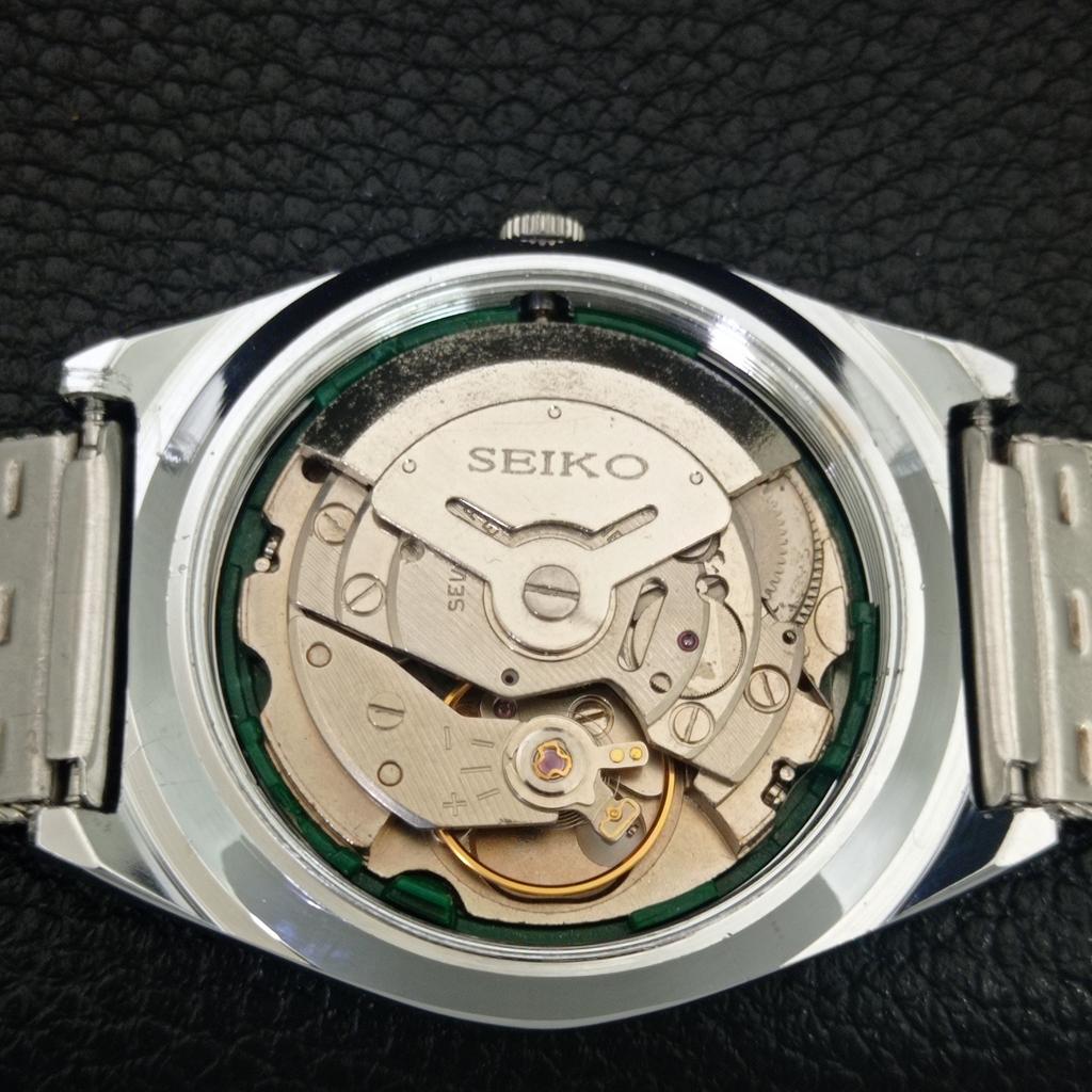 JAPAN VINTAGE REFURBISHED SEIKO 5 AUTOMATIC 6309A MENS WHITE WATCH a442574-1