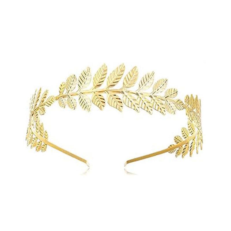 European & American Retro Baroque Gold Leaf Headband Set