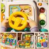 Montessori Sensory Busy Board Baby Travel Toy Music Lights Switch Basic Life Skills Learn Multifunction Activites Toy Xmas Gift