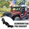 Yousheng Dual Flag Pole Mount, Aluminum Dual Flag Holder for Trailer Hitch, Fits 2-2.25 Inch Receivers, Heavy Duty RV Flag Stand, Outdoor Camping