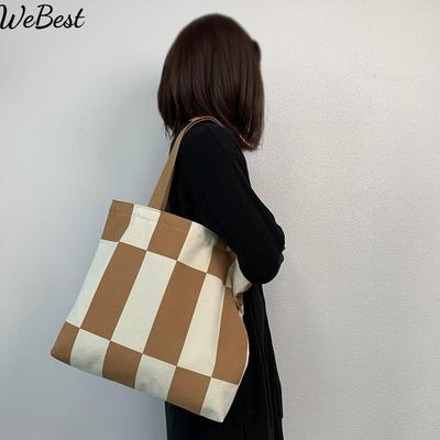 Literary Design Tote Canvas Bag with Zipper