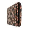 [Inden-ya] Inden Business Card Case, Large Capacity, Deerskin Leather, Black with Pink Lacquer, Forget-me-not Pattern, 2501-51-181