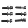 6Pcs Bike Screws Bolts Set Mountain Bicycle Handlebar Stem Ti Alloy with Washer M5x18mm Black