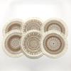 Heat Resistant Braided Place Mats Non-Slip Cup Coaster Mat Vintage Round Placemat  Dining Table