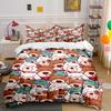 Dense Cartoon Bear Pattern Bedding Set for Kids Luxury Gift 3pcs Digital Print Comforter Set Soft Comfortable Breathable