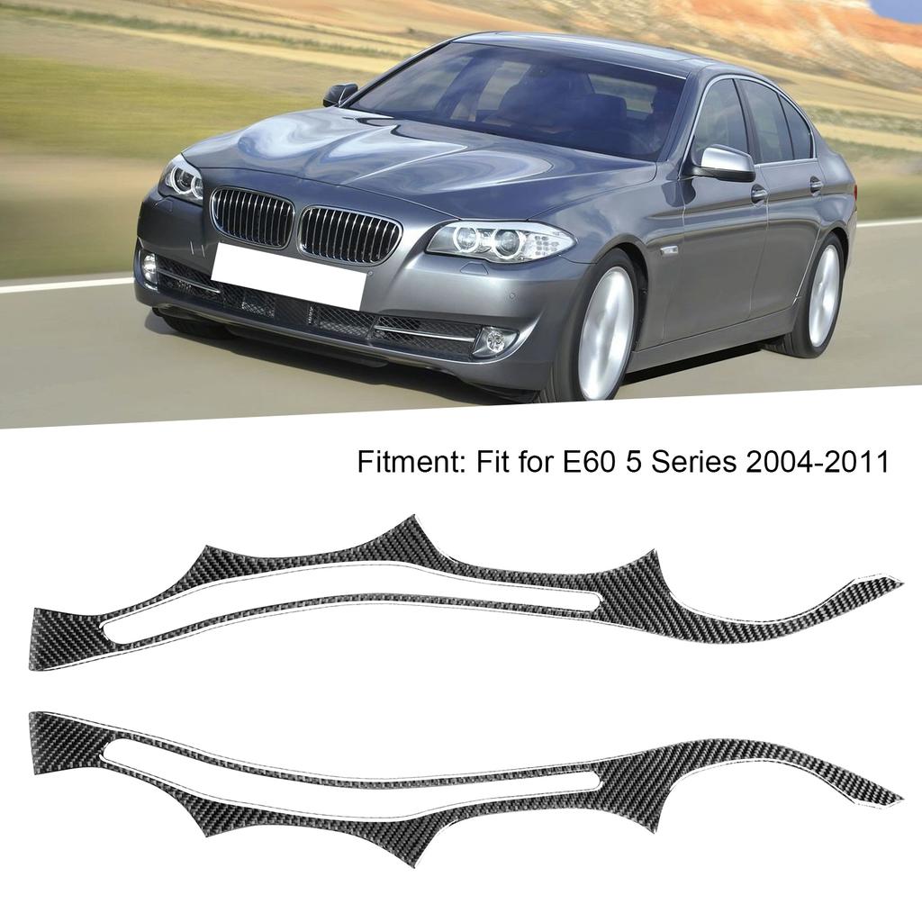 2 szt. Dekoracja listewki powiek brwi reflektorów z włókna węglowego Pasuje do E60 Seria 5 2004-2011