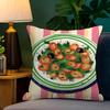 A Plate Of Food Top View Food Stitch Lucky Dragon Pillow Cover Sofa Cushion Cover Home Room Decoration Children Gift