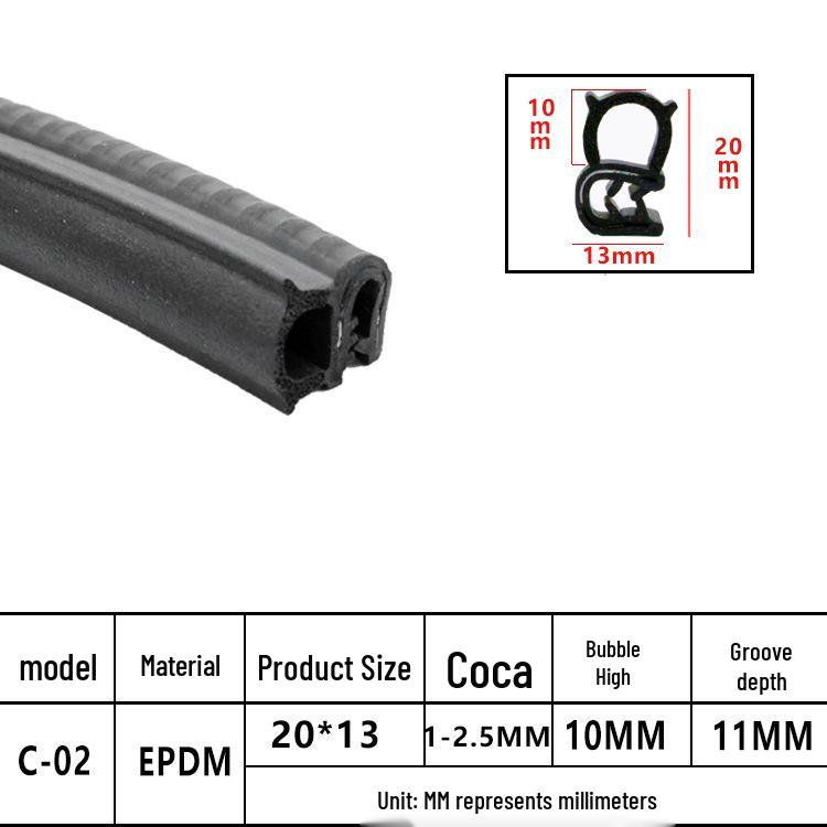 U-Shaped Waterproof Anti-Collision Dustproof Electrical Cabinet Rubber Seal