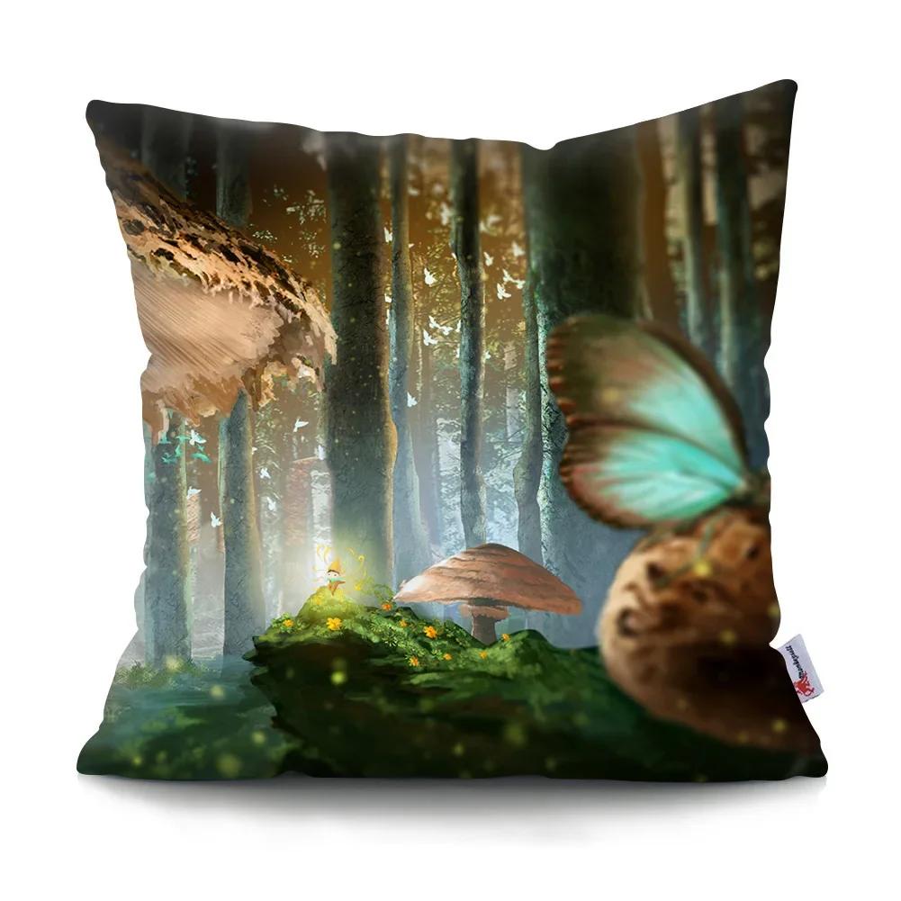 Psychedelic Forest Cushion Cover Home Decor Bedroom Pillowcase Car Sofa
