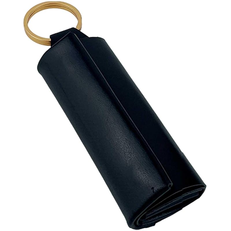 

[Cliff] wallet wallet men s mini wallet small wallet compact made in Japan genuine leather Brass (key ring-black)