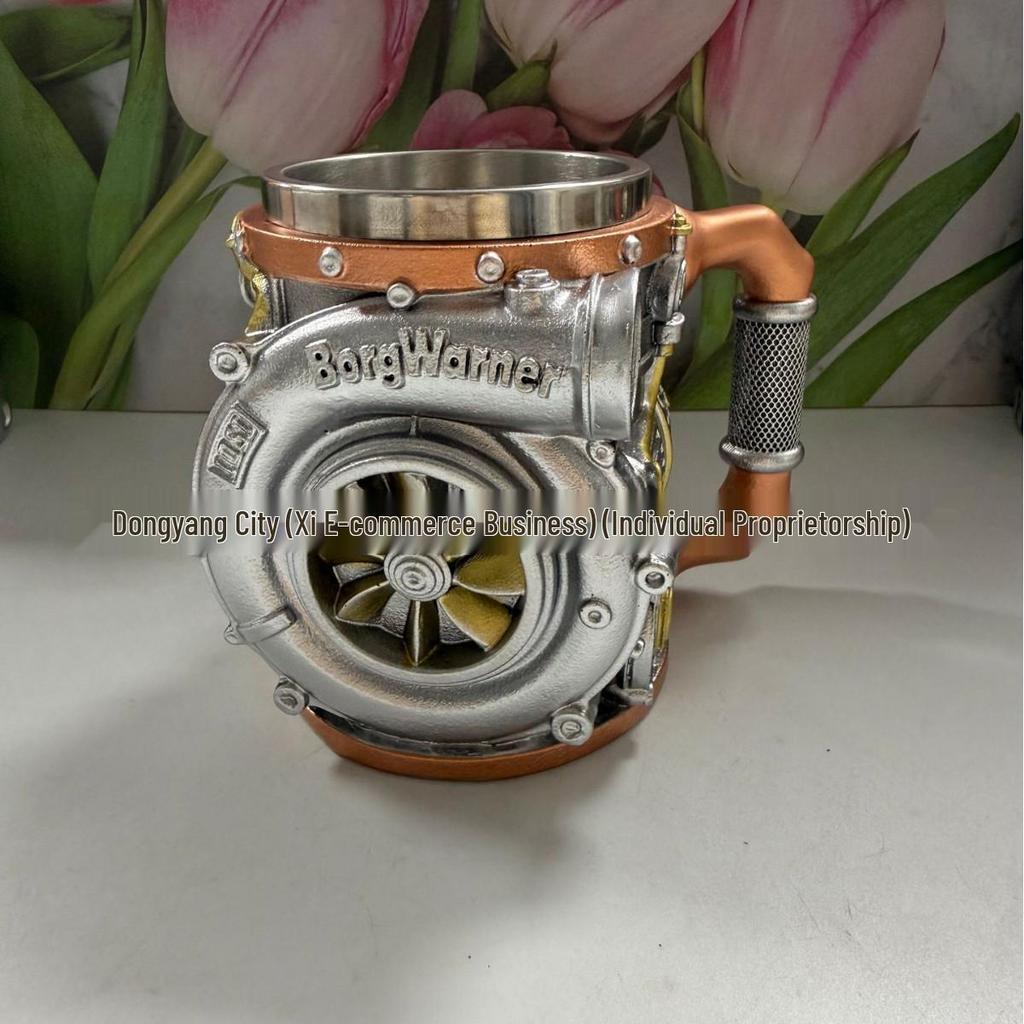 Kreatywny Kubek ze Stali Nierdzewnej Turbo Resin z Emaliowanym Wykończeniem