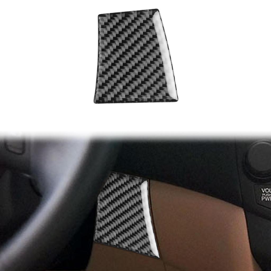 Carbon Fiber Interior Parts for Honda Accord 03-07: Steering Wheel, Window Lifters, Center Console, and Instrument Panel.