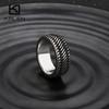 Vintage Stainless Steel Men's Rings Size 7-12 Boho Arrow Pattern Charm Finger Rings Cocktail Party Midi Rings Jewelry