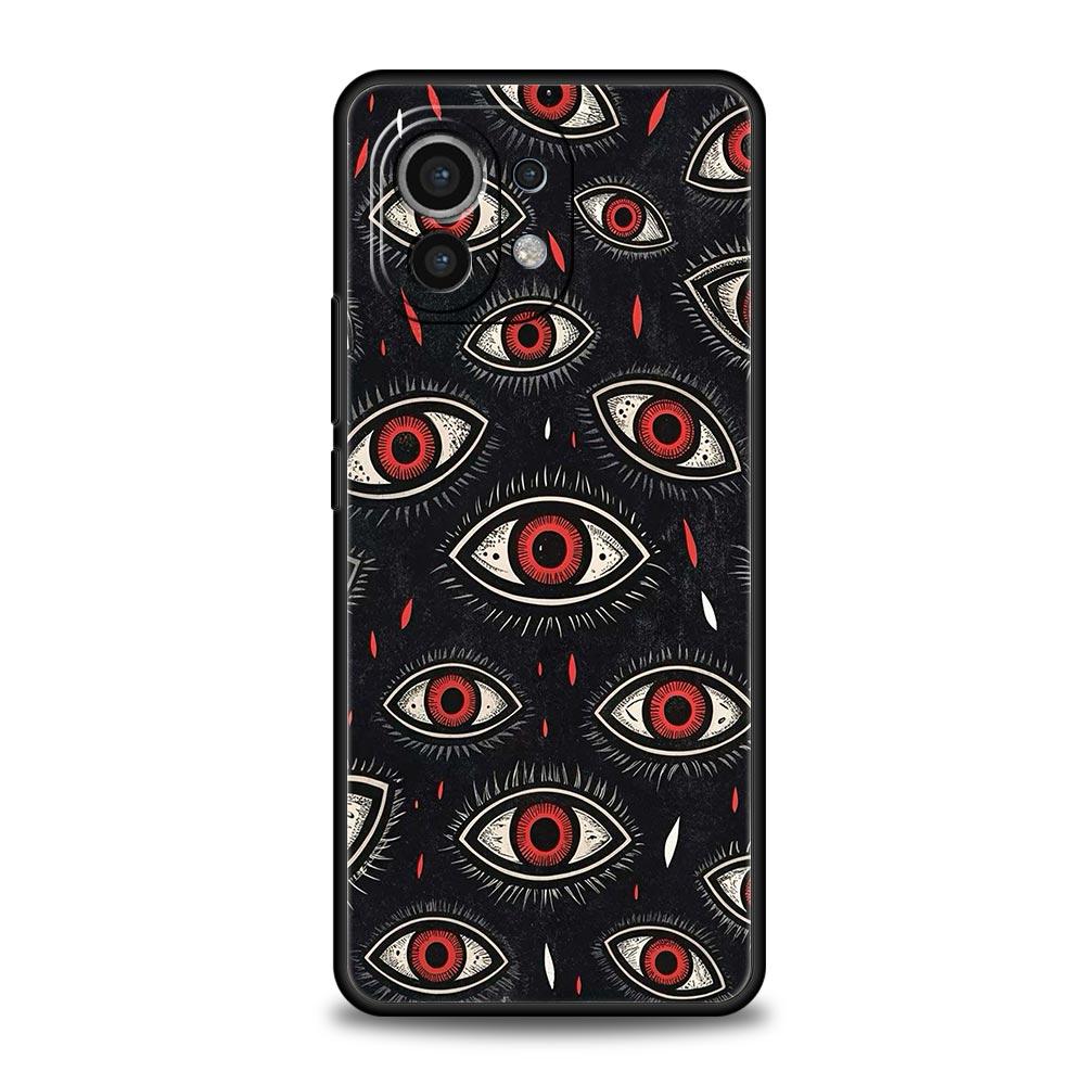 Spooky Scary Red Eye Phone Case Cover for Xiaomi Mi 17 Pro Max 15 14 13 12 11 Ultra 15T 14T 13T 12T 11T Pro Lite Soft TPU Shell