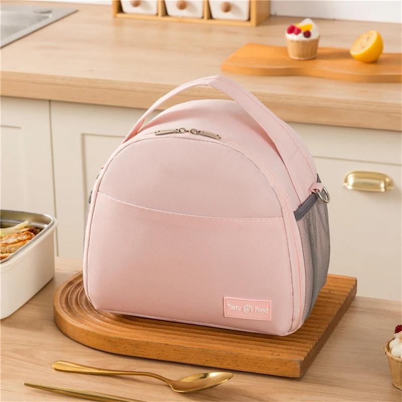 Oxford Large Capacity Insulated Portable Lunch Bag for Workers Portable Lunch Box Insulated Bag Can Be Slung Over The Shoulder