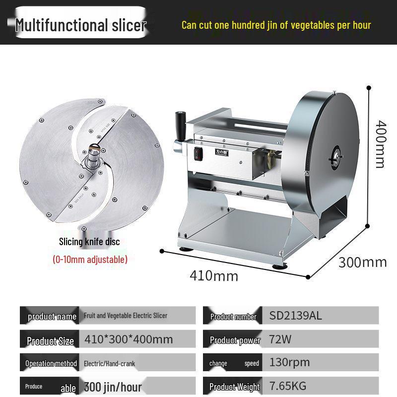Electric Vegetable & Lemon Slicer: Fully Automatic & Manual Potato Cutter