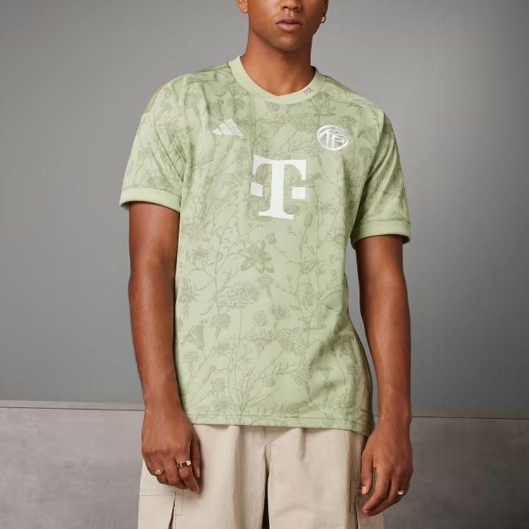 adidas FC Bayern Soccer Jerseys Men's Light Green Moderate Straight Fit IU4750