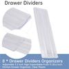 J1UL1N Drawer Dividers 8 Pack, Adjustable 3.2 Inch High Expandable From 11-20.6 Inch Kitchen Drawer Organizer, Clear Plastic