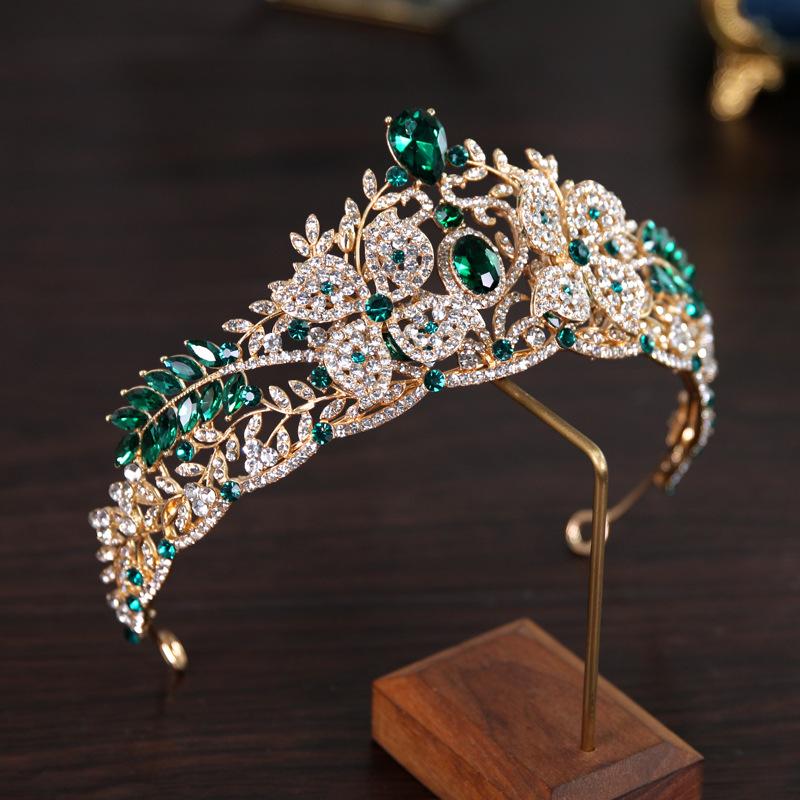 Crown Tiara New Bridal Wedding Hair Accessories Crown Retro Baroque Palace Style Queen Tiara