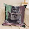 Funny Toilet Animals Reading Cushion Cover Decorative Pillow Sofa Home Decor Case Pillow Cases