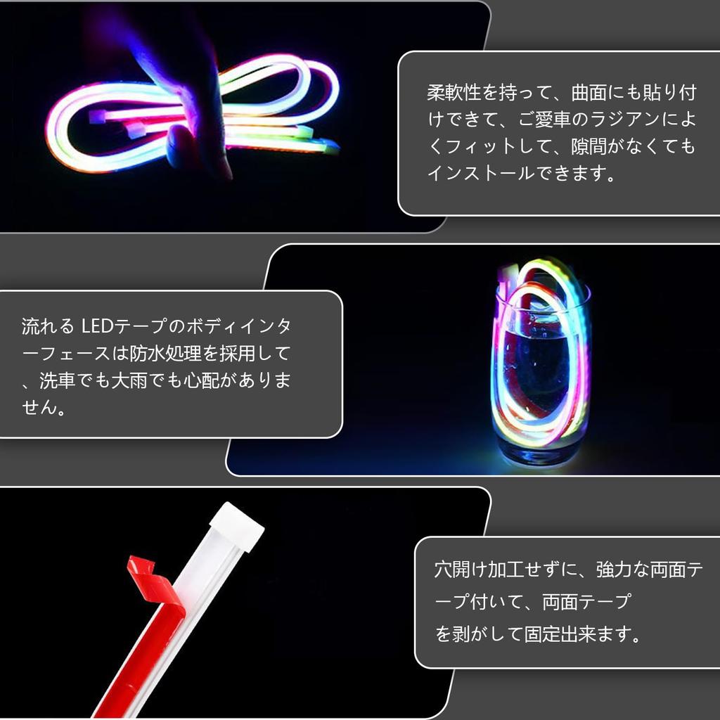 GZRUICA Sequential Turn Signal Flowing Turn Signal Flowing LED Tape