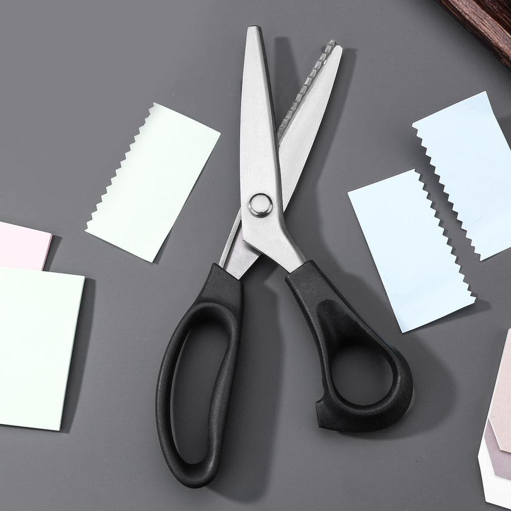 Lace Overlock & Tailor Scissors - Big Wave Pattern, Non-Fraying, Triangle Sawtooth Design