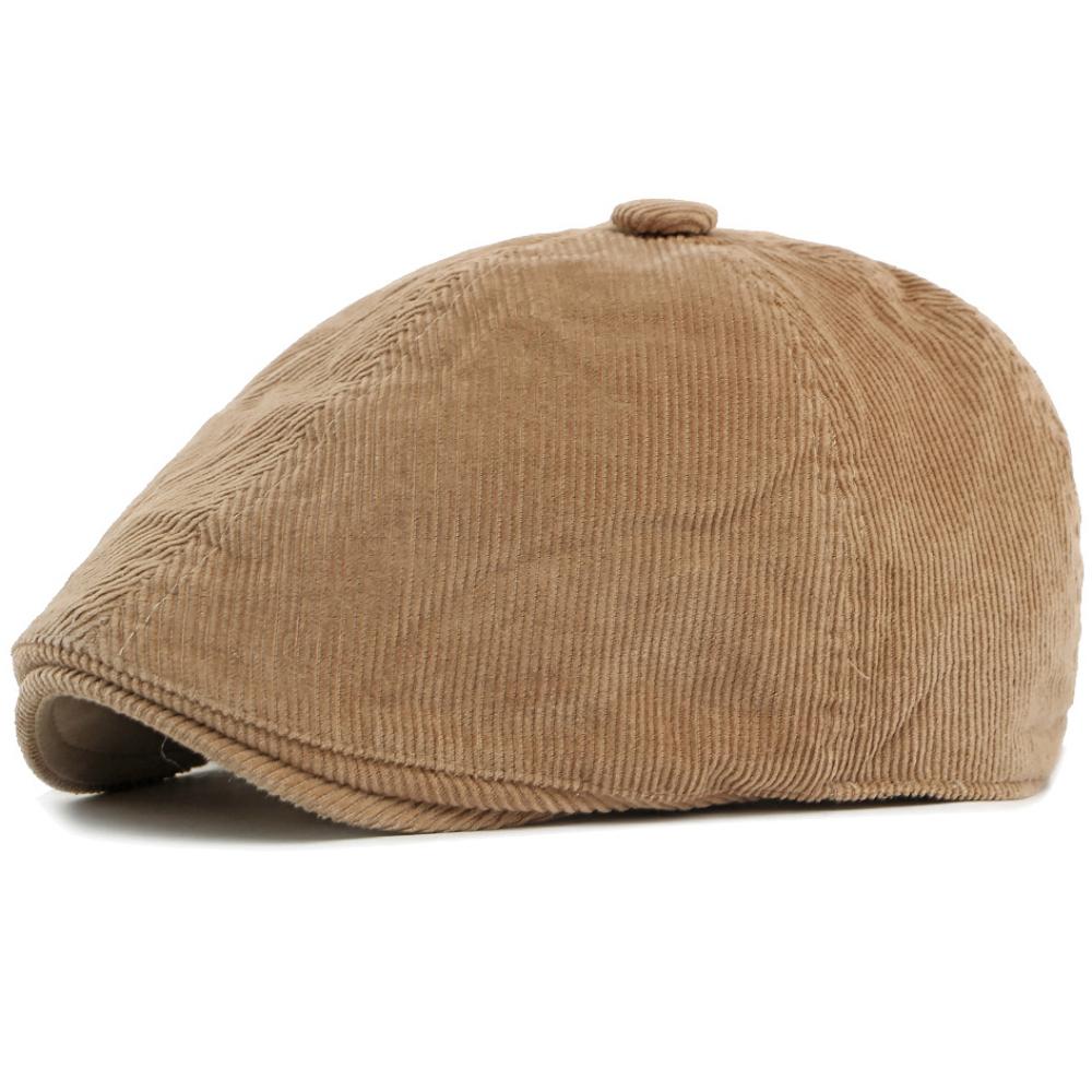 HT5051 Mens Berets Women Retro Artist Painter Beret Hat Spring Autumn Winter Flat Cap Male Female Corduroy Octagonal Beret Caps