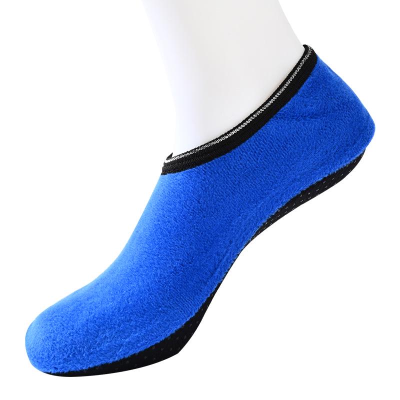 Women's Solid Color Non-Slip Velvet Thick Floor Socks for Autumn and Winter
