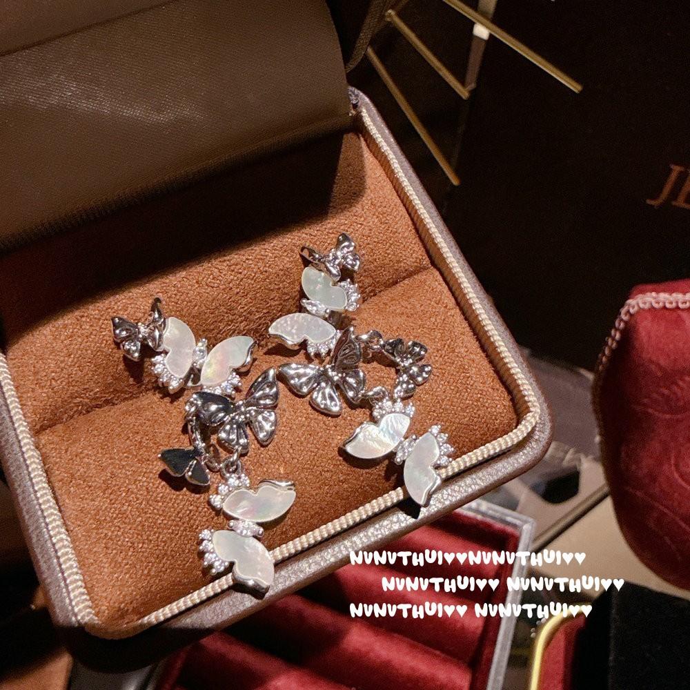 

Jewelry, Silk Snail Gradual Change Gemstone Butterfly Necklace, New Chinese Style, Dead Leaf Butterfly Zircon Earrings, Set