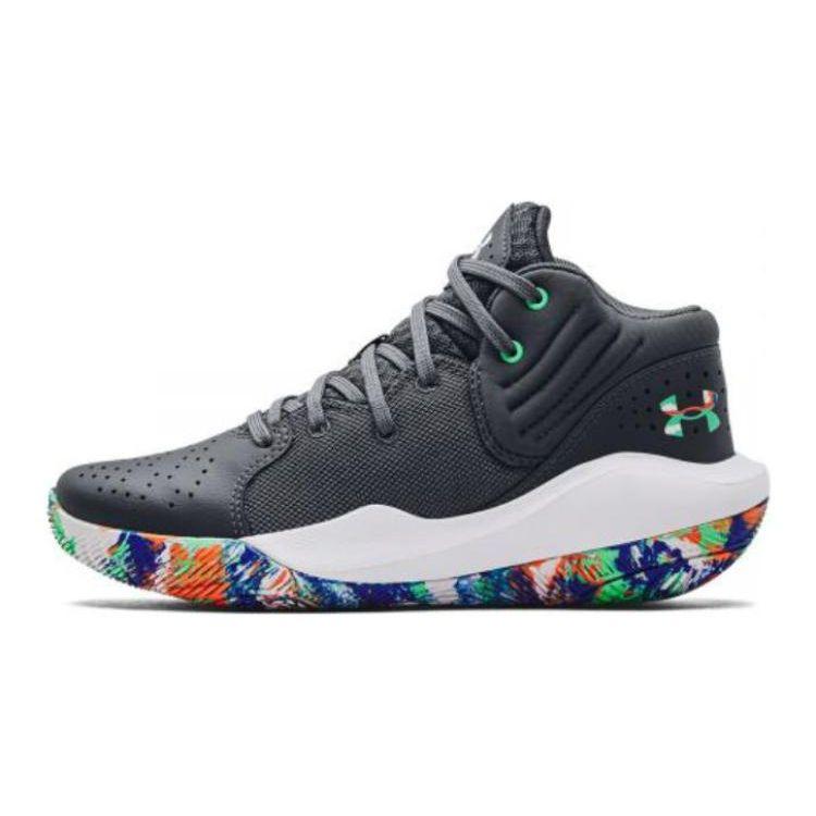 

Кроссовки Under Armour Jet 21 GS Pitch Grey Antifreeze Kids 3024794-111 37.5