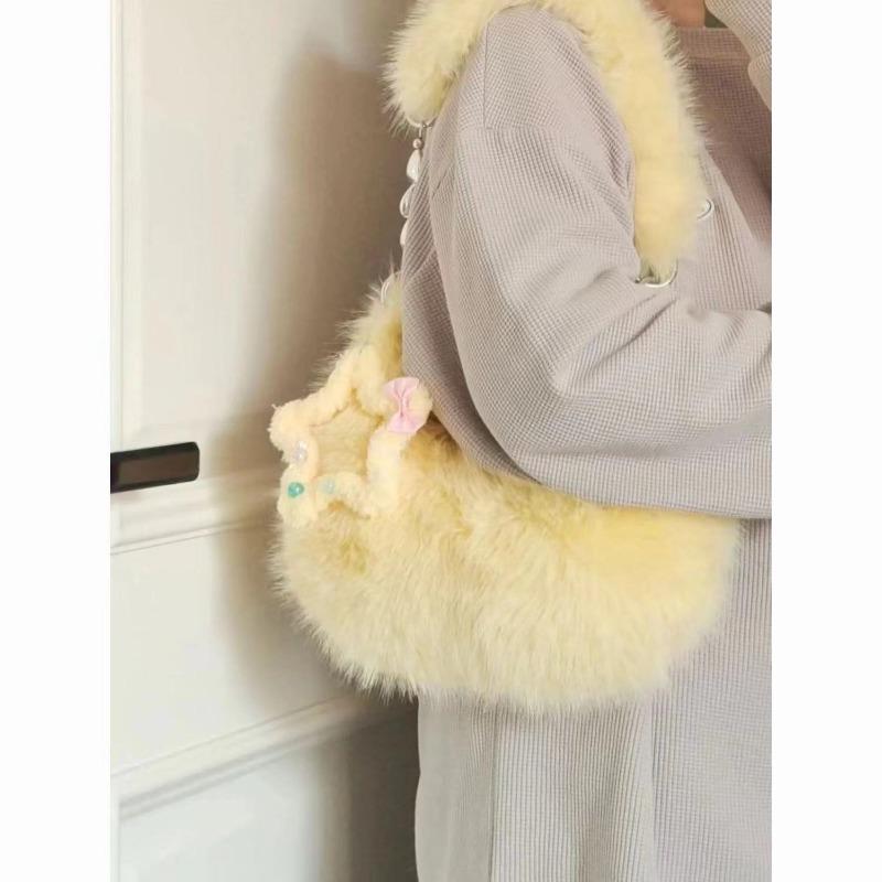 Modische flauschige Unterarmtasche, eine Nischen-Hand-Unterarmtasche