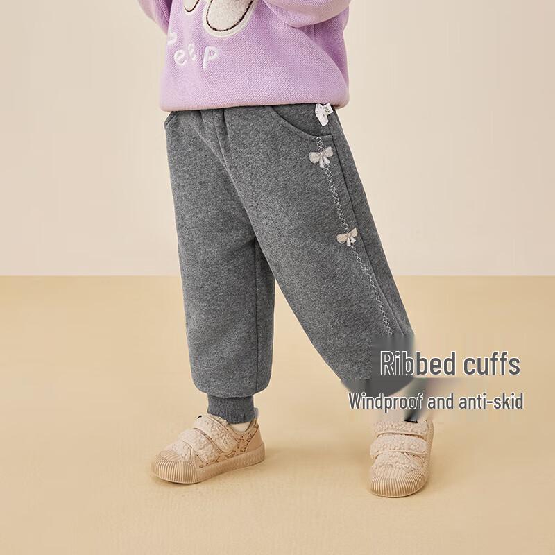 JELLYBABY Girls' Fleece-Lined Casual Sweatpants