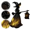 Gothic Style Spooky Atmosphere Lighting Home Decor Stained Glass Gothic Witch Hat Lamp Unique Centerpiece for Spooky Vibes