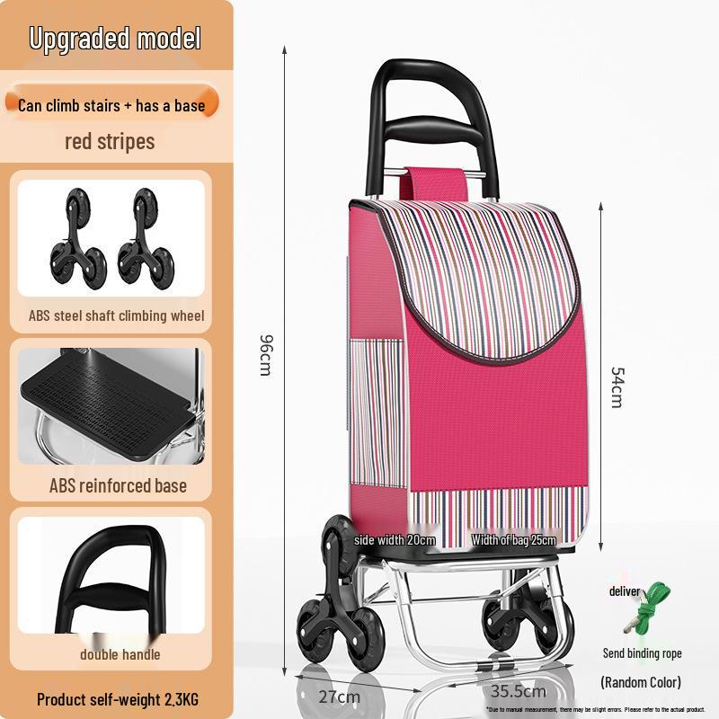 Lightweight Folding Shopping Cart for Home, Travel & Stairs - Portable Trolley for Elderly