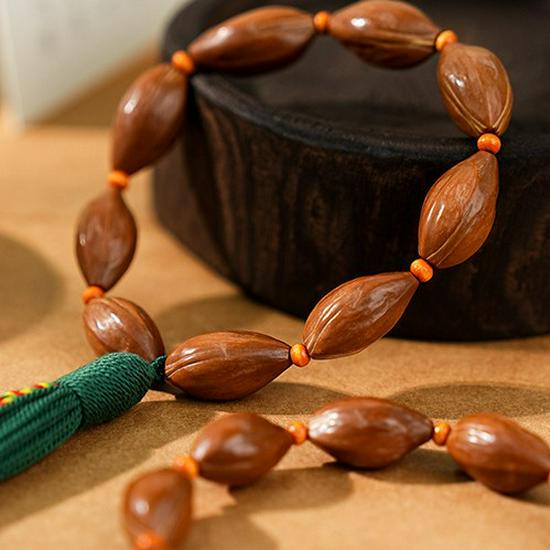 Olive Pit Handheld Plaything: Buddha Beads Rosary Jewelry Bracelet for Men & Women