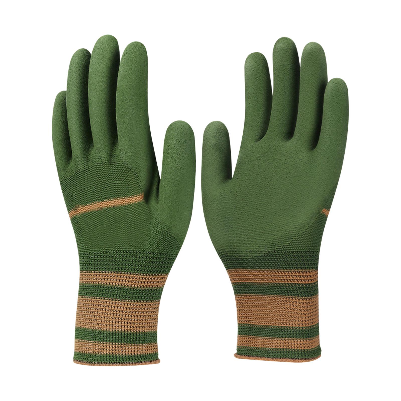 

Work Gloves Made Of Wear-resistant, Non- Nitrile Rubber, Oil-resistant, Breathable, And Suitable For Construction Work. One Size зелений