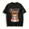 Süßer Fotograf Bär Aufdruck Lässiges T-Shirt Kinder Jungen Mädchen Cartoon Rundhalsausschnitt Atmungsaktiv Tägliches Oberteil Reines Baumwoll-T-Shirt