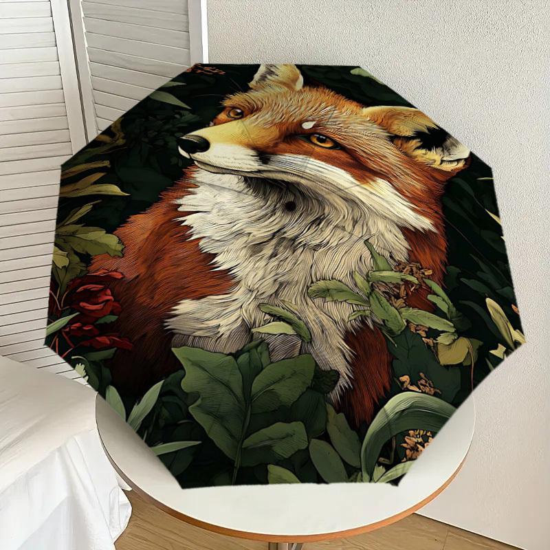 1PC Fox Forest Umbrella-8-Rib Reinforced Portable Folding Travel Suitable for All Seasons Outdoor Daily Use-G405