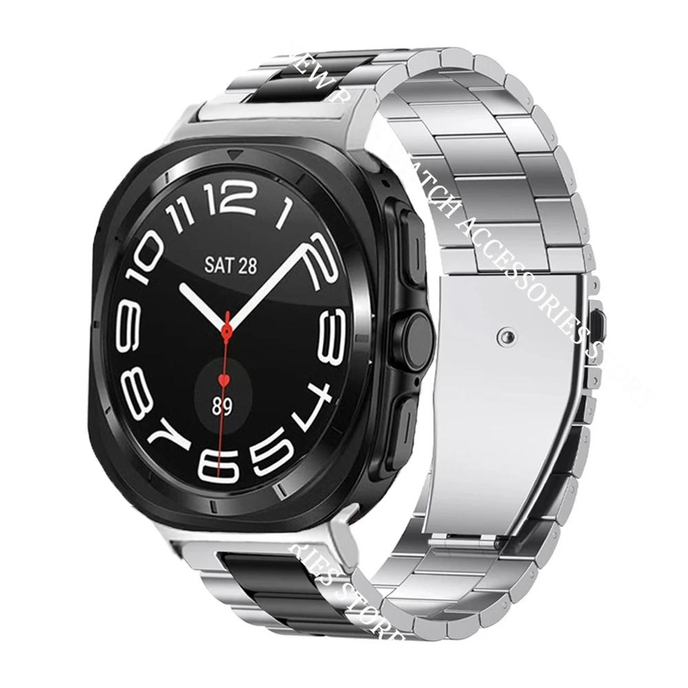 No Gaps Stainless Steel Strap for Samsung Galaxy Ultra Watch 47mm Luxury Metal Band for Galaxy Ultra 47mm Replaceable Wristband