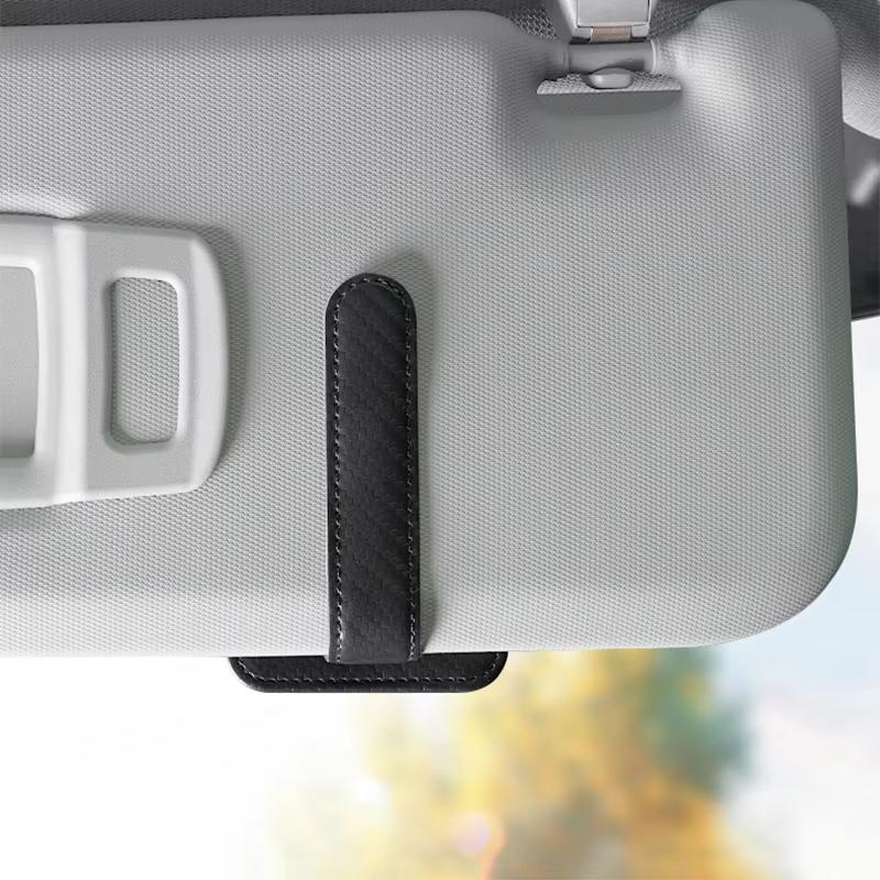 MXUI1 Sunglasses Holder Car Magnetic Leather Ticket Clip Car Accessories For BMW Performance F30 F40 E90 F20 E46 E92 E91 E28 X3 X1 X4