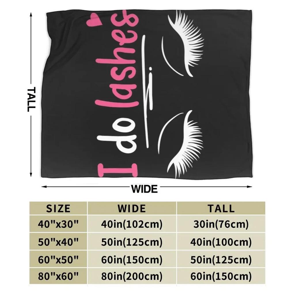 Lashes Eyelash Lash Artists Cosmetics Blanket Soft Warm Flannel Throw Blanket Cover for Bed Living Room Picnic Travel Home Sofa