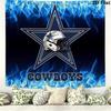 Dallas Cowboys Logo Wall Tapestry Aesthetic Wall Hanging Printed Fabric Blanket Decorative Tapestries for Bedroom Living Room Home Decor