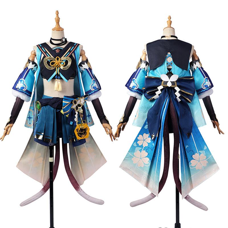Kirara Cosplay Costume Courier Kirara Ears Tails Accessories Suit Women Momoka Costume New Skin
