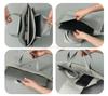 1pcs Customized Leather File Bag with Large Capacity, Thick Hand-held Zipper, Simple Laptop Bag, Storage and Data Bag