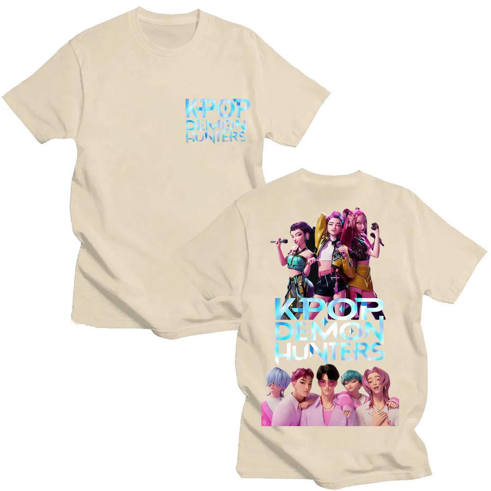Movie KPop Anime Demon Hunters Saja Boys T Shirt Men Women Fashion Short Sleeve Oversized Cotton Casual Loose T-shirt Fans Gifts