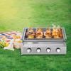 Small Outdoor Cooking Tools Portable BBQ Propane Gas Stove Grill Stainless Steel Patio Garden Barbecue Grill