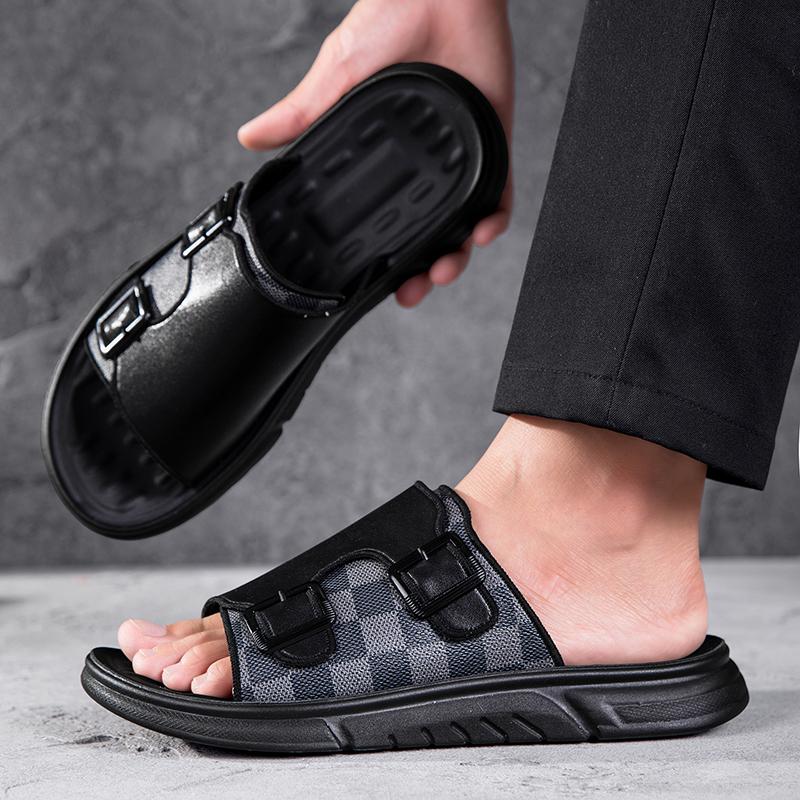 Men Summer Sandals Summer Sandals Slippers Cushioned Soft Sole Breathable Open Back Non Slip Casual Daily Wear Casual Street Style